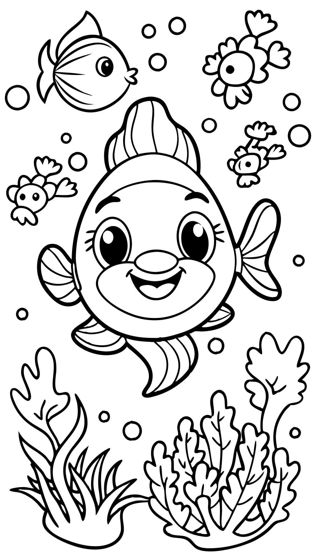 coloriages de guppies à bulles zooli